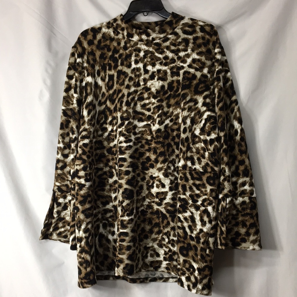 Rafaella Women’s Animal Print Blouse Size 2X NEW with Tags